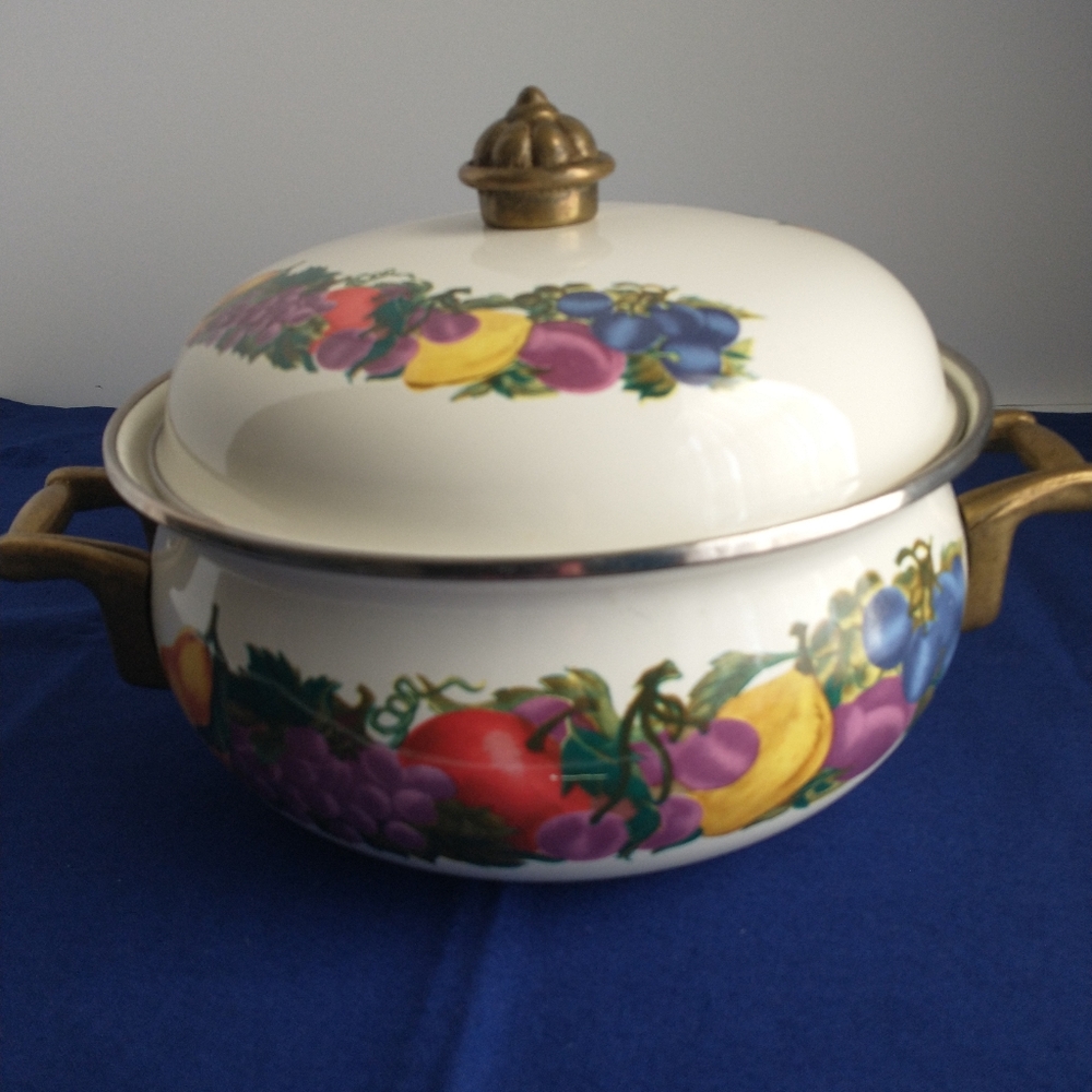 Vintage Vitro Ceramic Floral Casserole